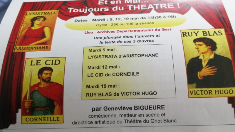 L'UTL32 Les Savoirs Partagés clôture la saison avec du théâtre.