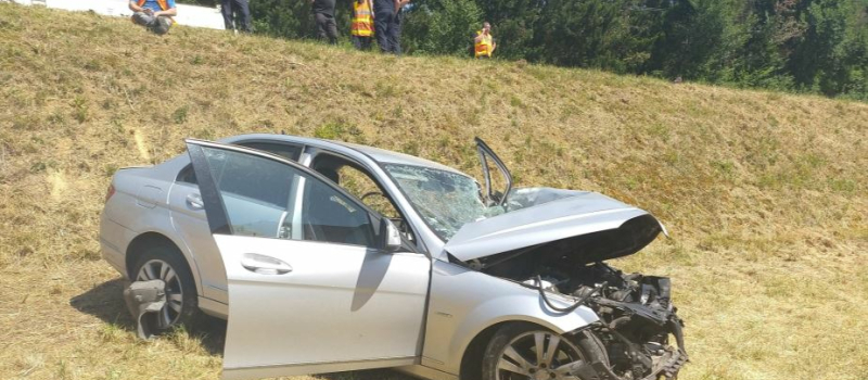 Grave collision entre un poids-lourd et une automobile