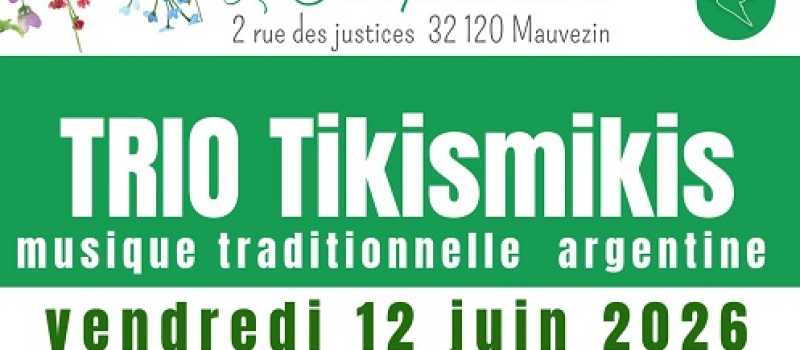 Concert Trio Tikismikis à la Fabrique des Colibris