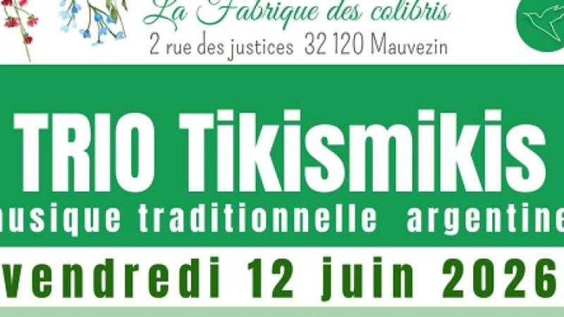 Concert Trio Tikismikis à la Fabrique des Colibris