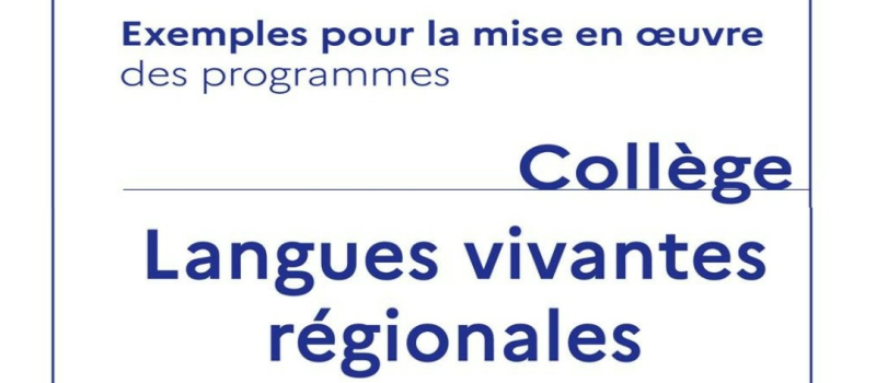 Nouveaux programmes de langues vivantes