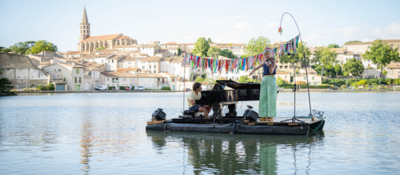 Concert au lac de l'Uby avec Le PianO du lac