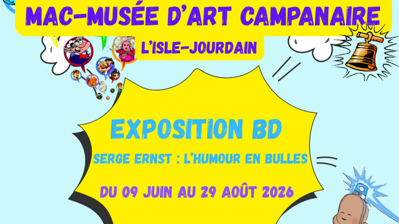 Serge ERNST : l'humour en bulles s'invite au musée d'Art Campanaire