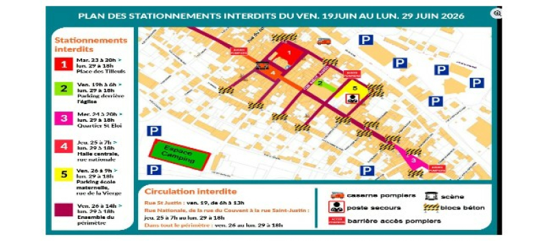 Festival gimontois : interdictions de stationnement avant, pendant et après le festival gimonois
