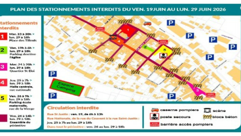 Festival gimontois : interdictions de stationnement avant, pendant et après le festival gimonois