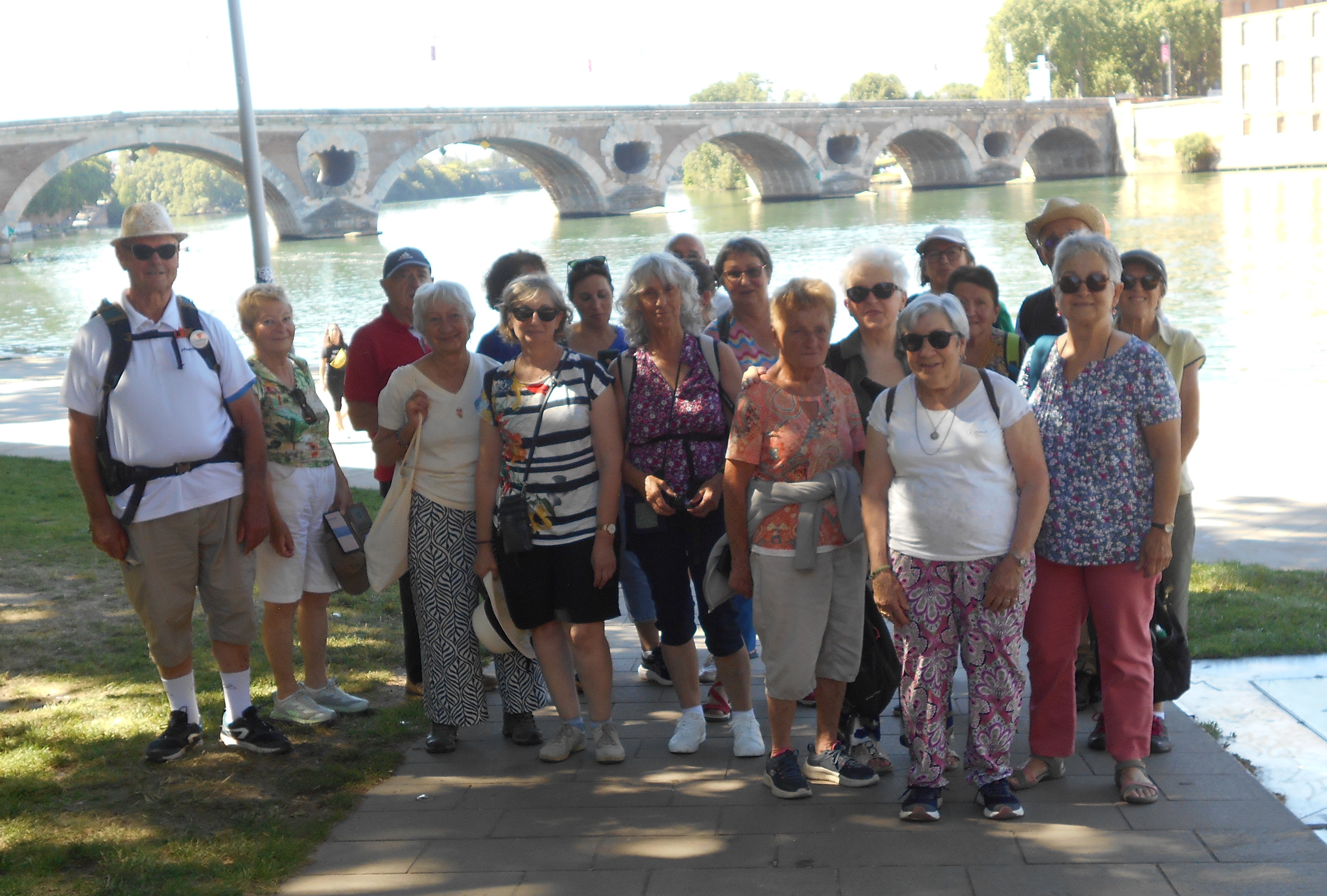 Les randonneurs en visite à Toulouse