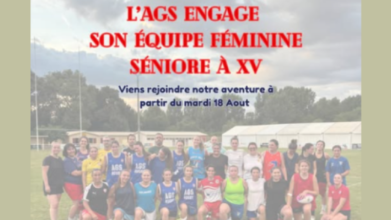 L'AGS Rugby Féminin lance son équipe séniore