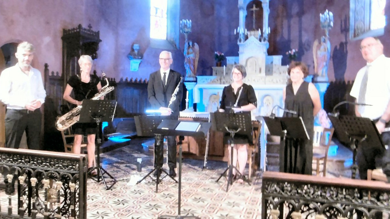 Avec l’ensemble «  les Vents en Portée », émanation de la  Société philharmonique de Mirande ,