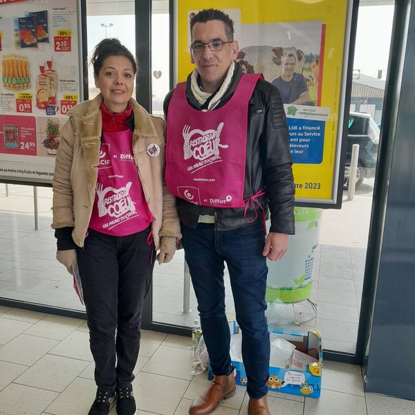 Carmen et François-Xavier à LIDL
